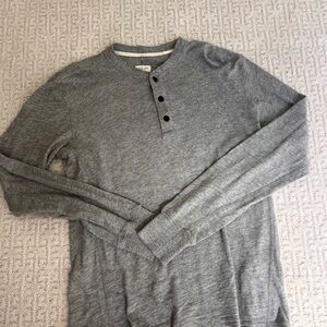 Men's Gray Henley Shirt